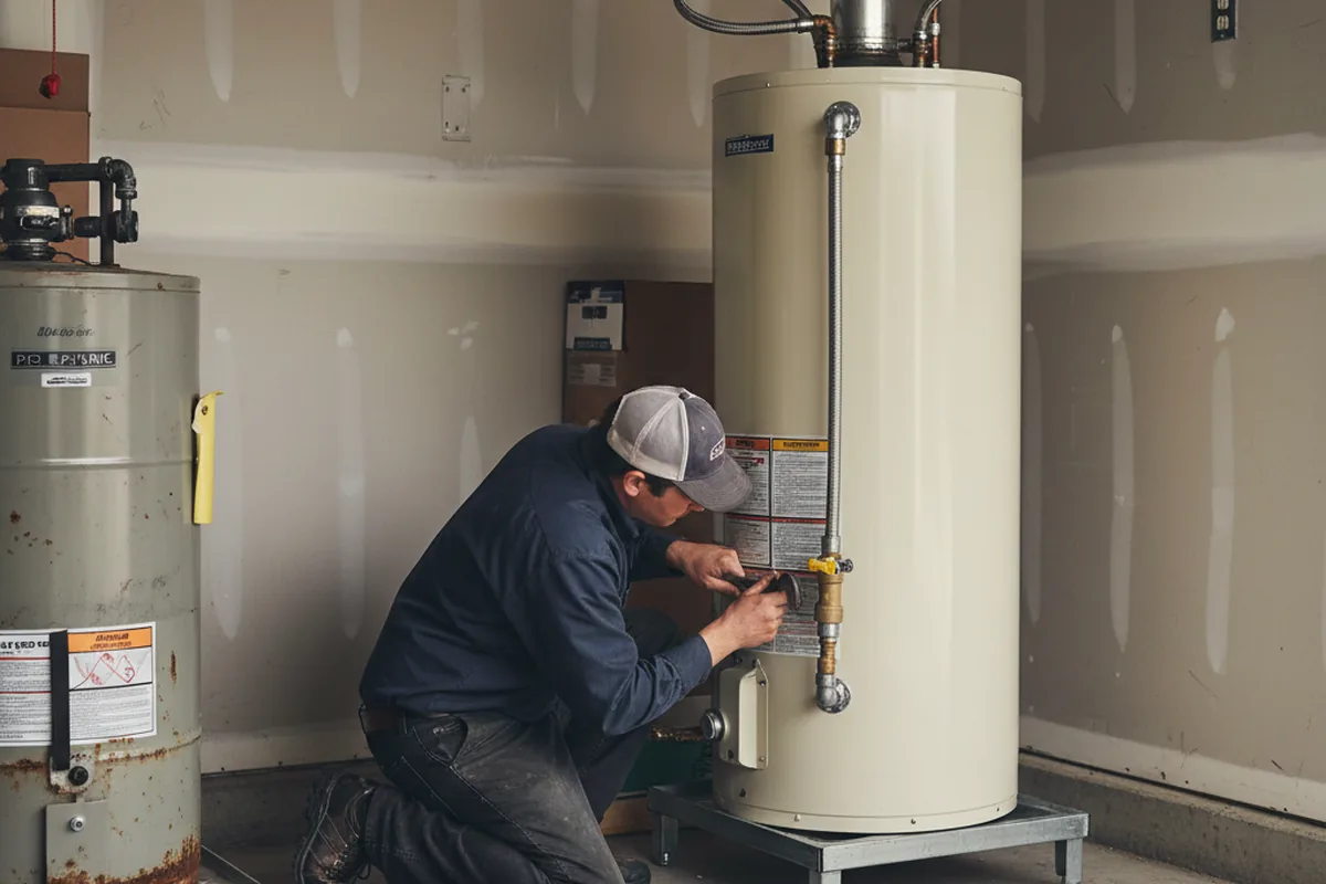 Water heater and shutoff valve replacement in Polk